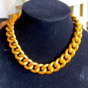 Vintage Anne Klein Large Link Gold tone Necklace